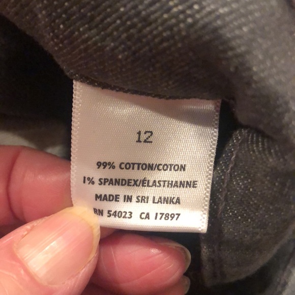 Old Navy sz 12 The Flirt - Mid-Rise, Boot Cut, Stretch Gray Jeans - Picture 7 of 8